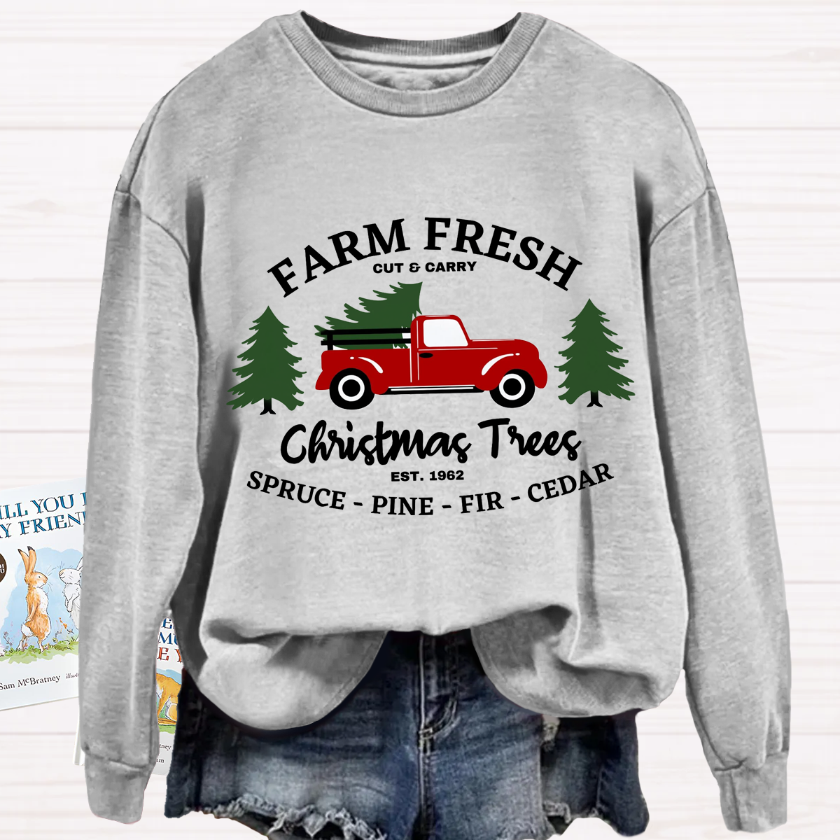 Farm Fresh Christmas Tree Teacher Sweatshirt