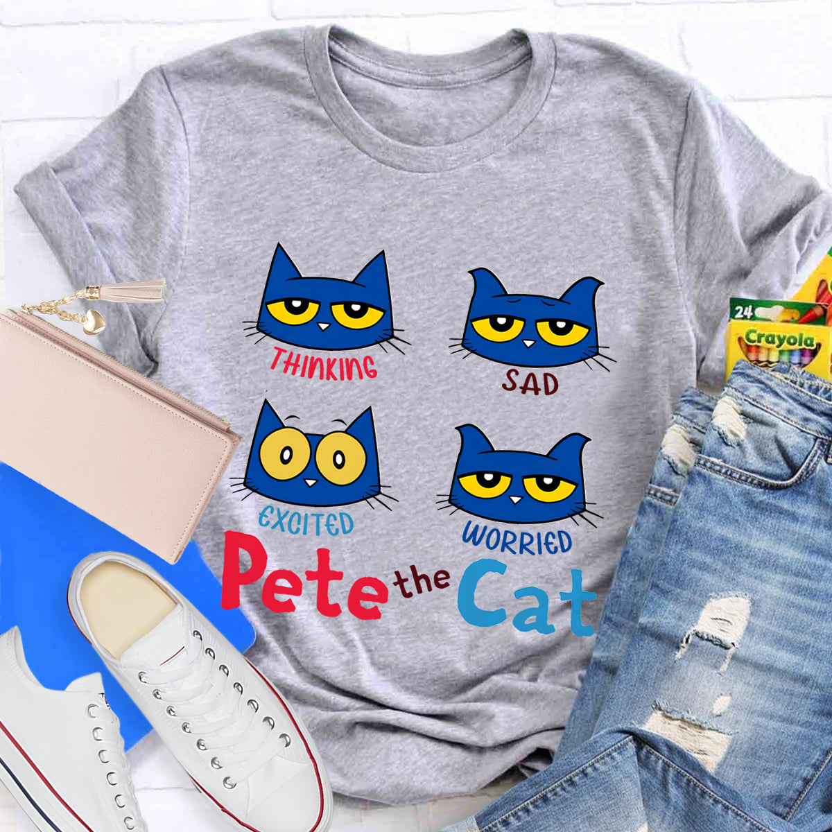 Funny Pete The Cat Emotions T-Shirt