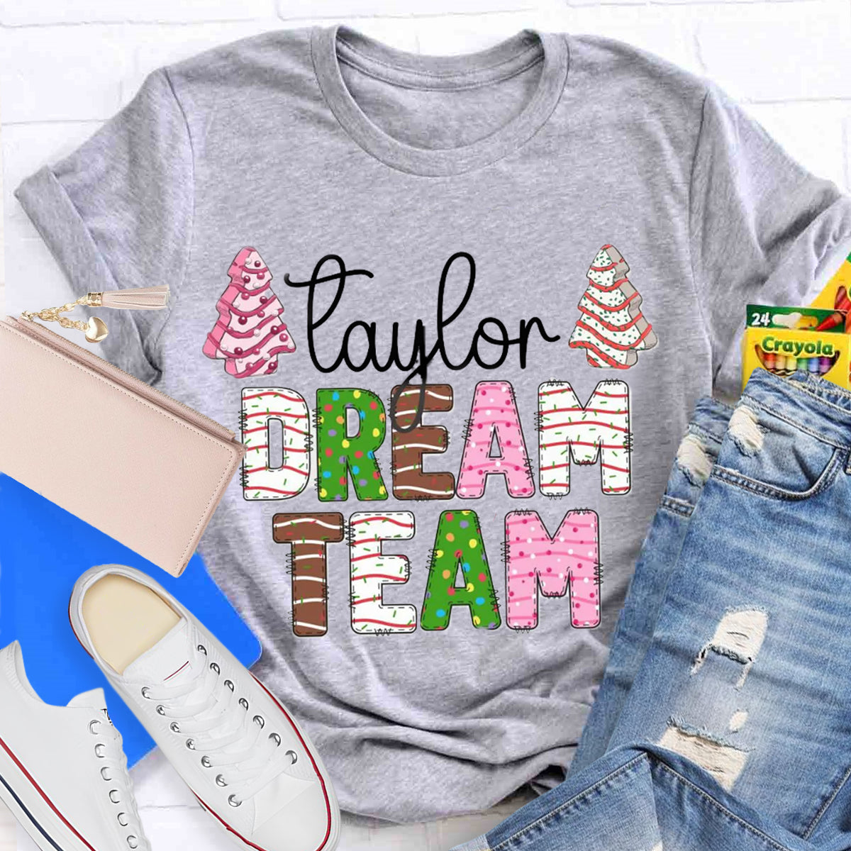 Personalized Name Christmas Dream Team T-Shirt