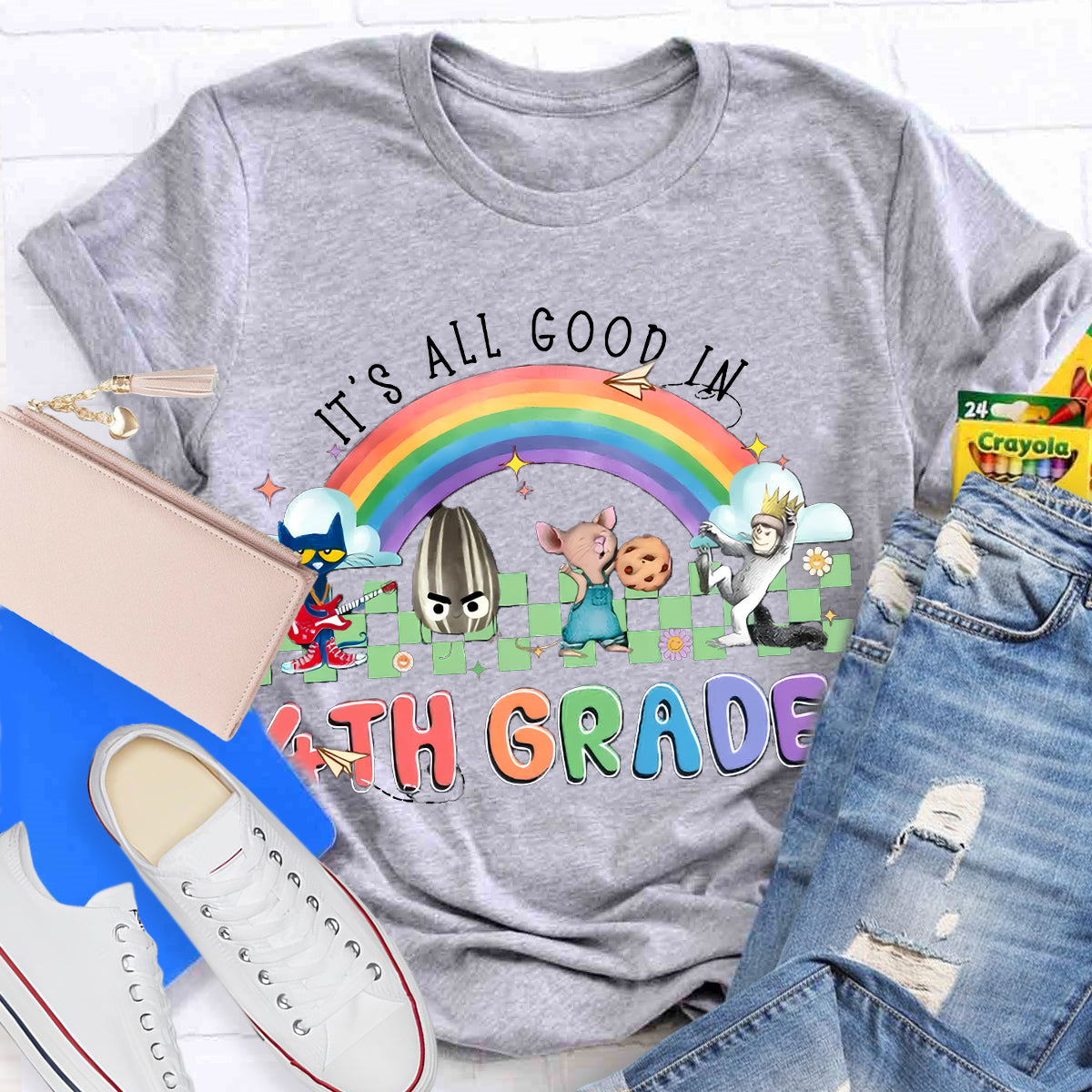 Personalized Grade It's All Good In 4th Teacher T-Shirt