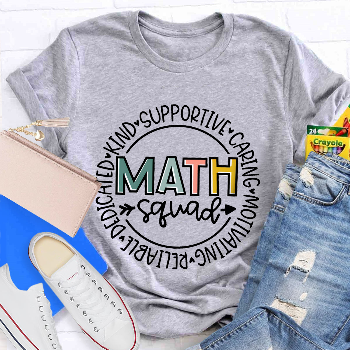 Math Squad Kind Supportive Caring Motivating T-Shirt