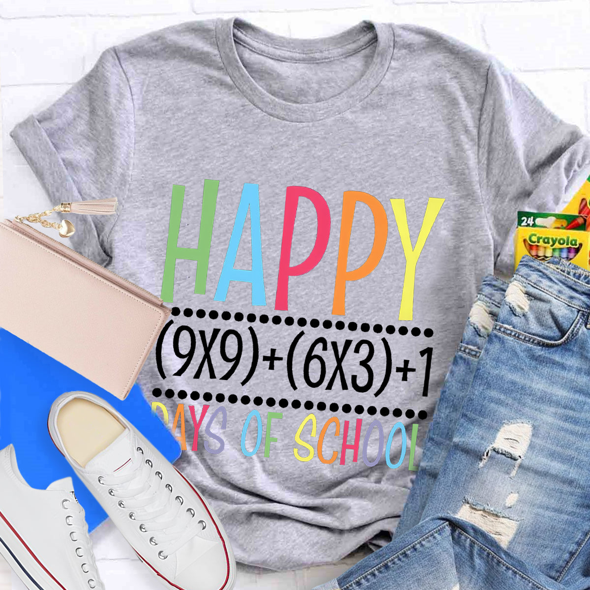 Happy 100 Days Of School Math Teacher T-Shirt