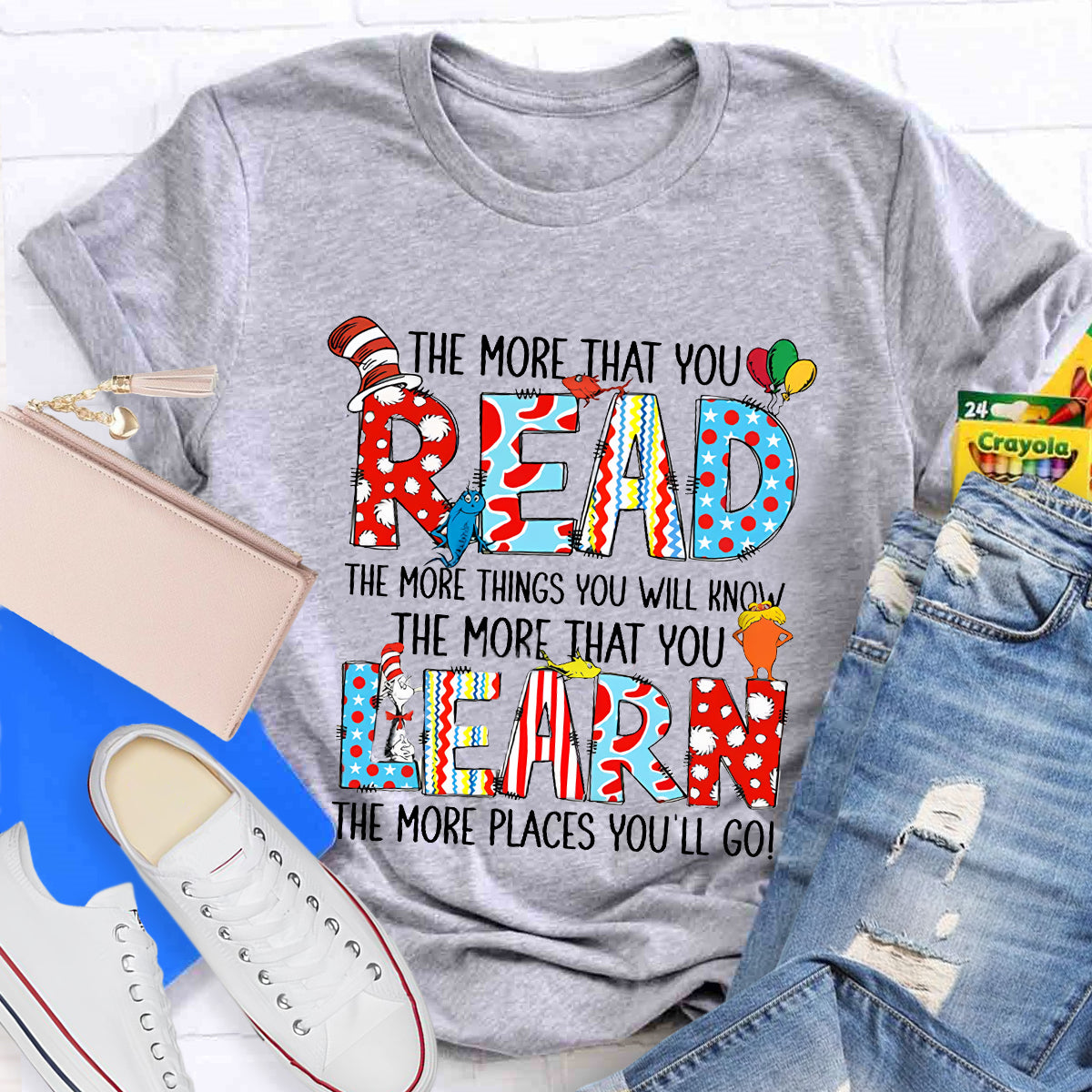 The More That You Read Teacher T-Shirt