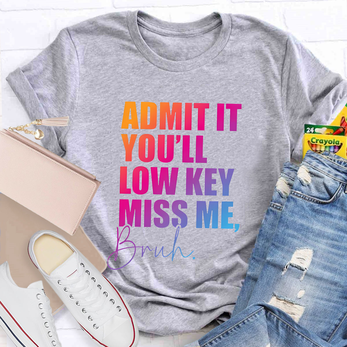 Admit It You'll Low Key Miss Me Teacher T-Shirt