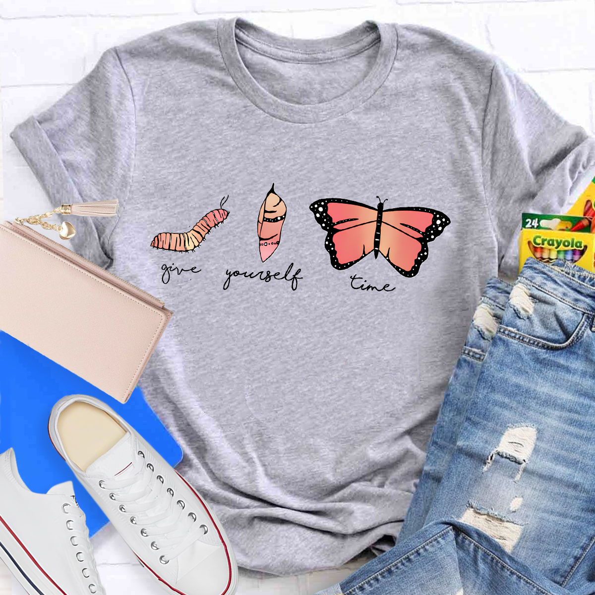 Give Yourself Time Become Butterfly T-Shirt