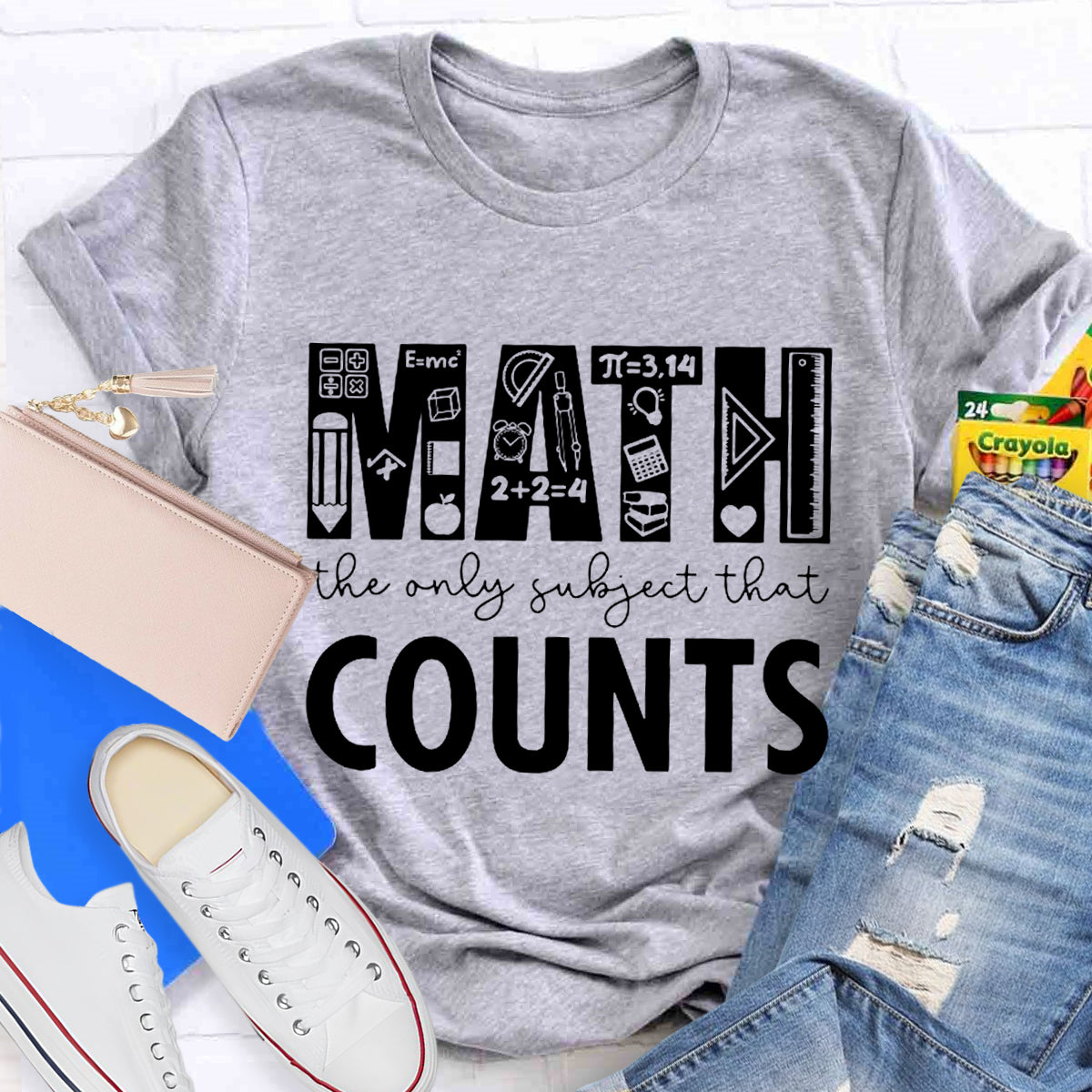 Math The Only Subject That Counts Math Teacher T-Shirt