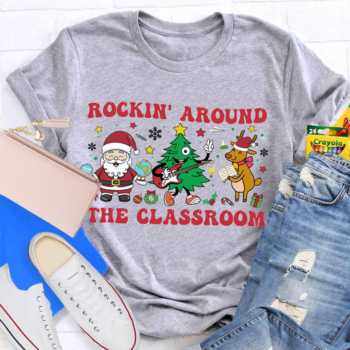 Rockin Around The Classroom Teacher T-Shirt