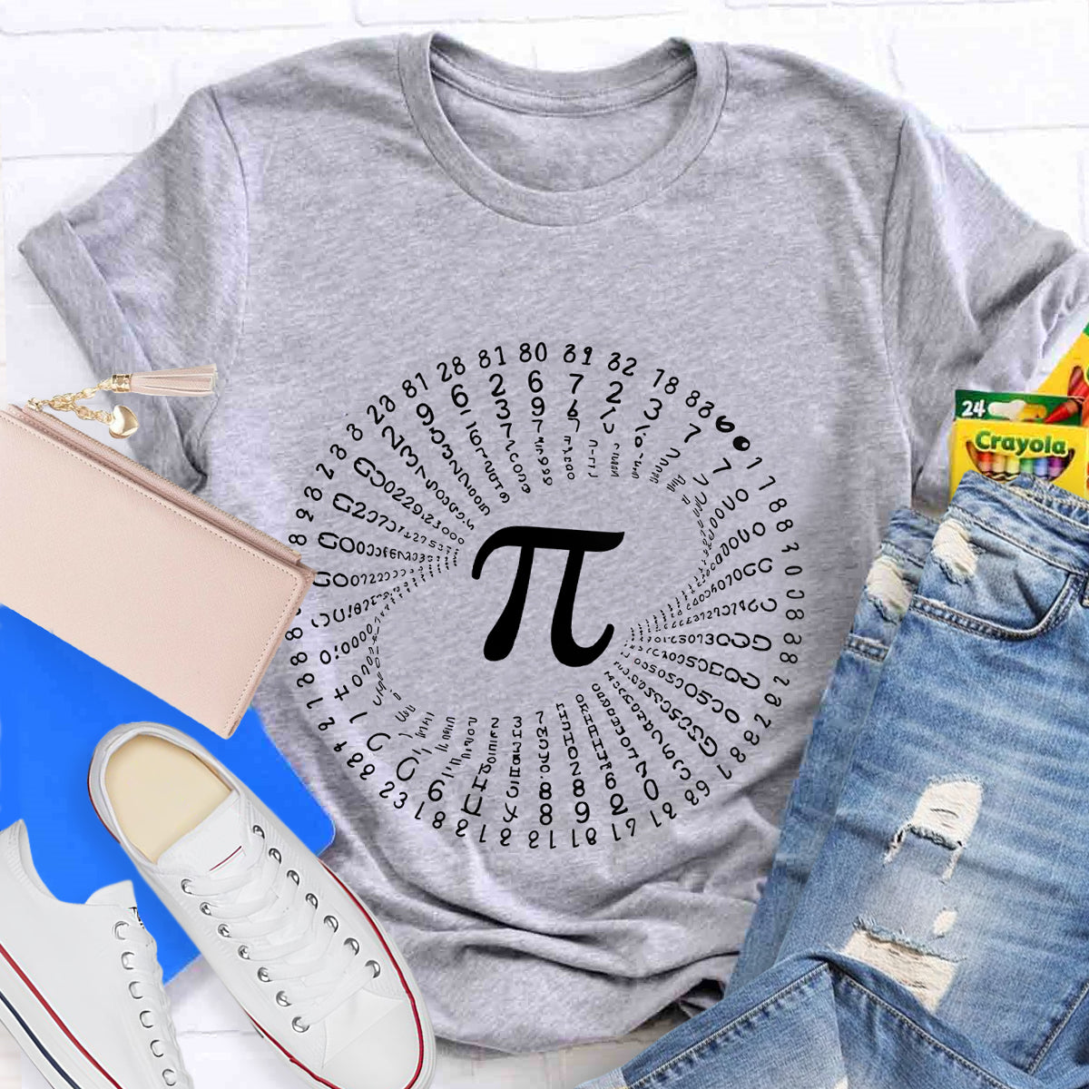 Spiral Pi Math Teacher T-Shirt