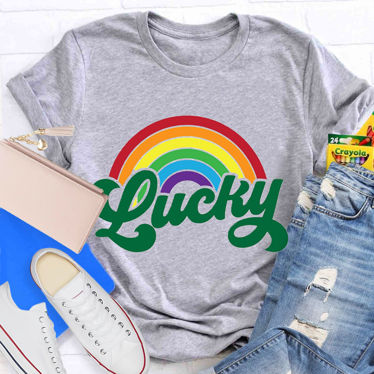 Lucky Rainbow Teacher T-Shirt