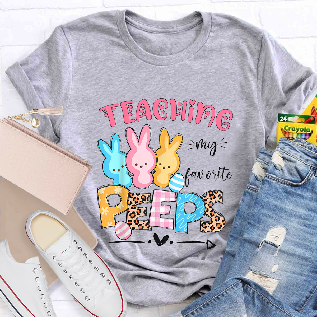 Teaching My Favorite Peeps Easter Teacher T-Shirt