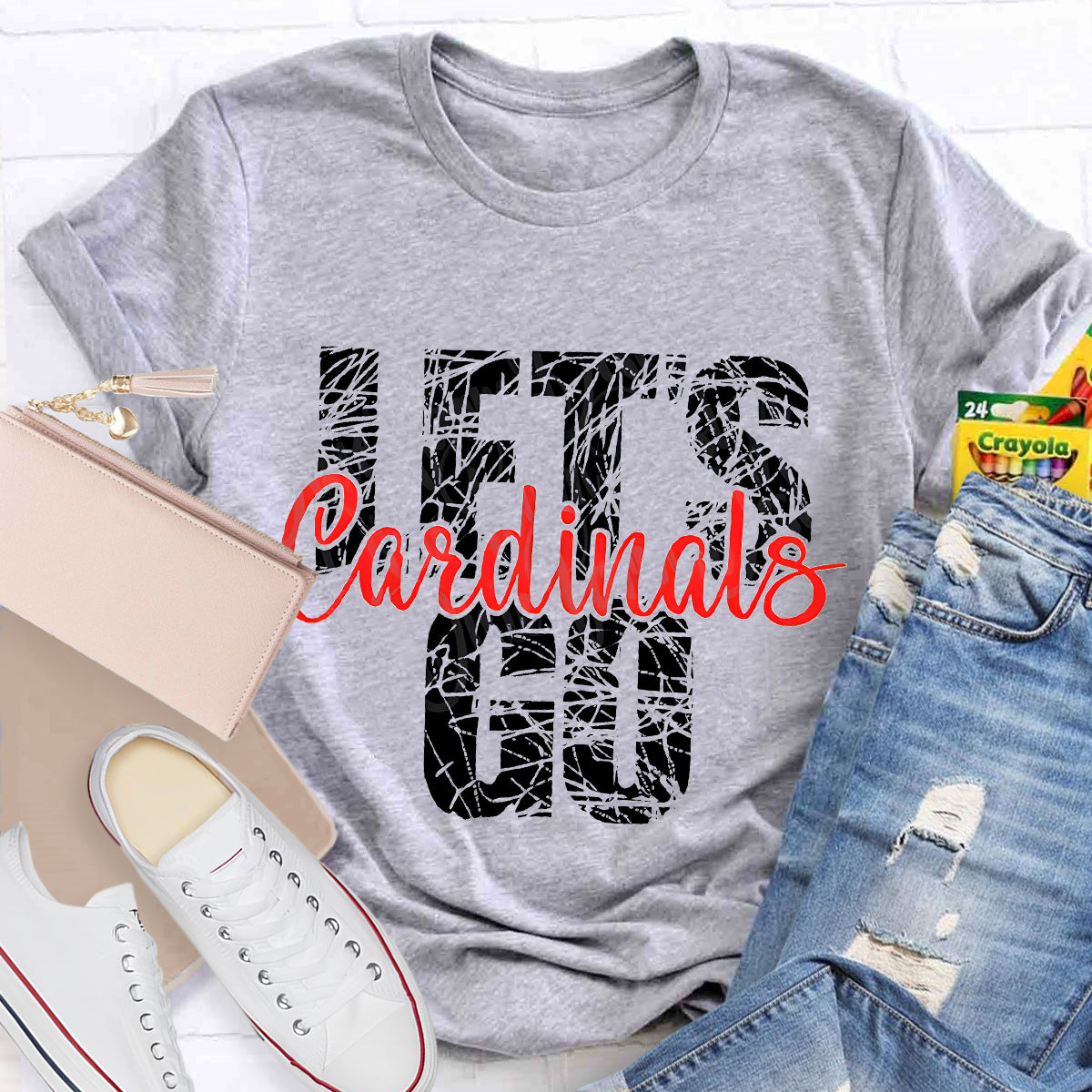 Personalized  Mascot Cardinals Teacher T-Shirt