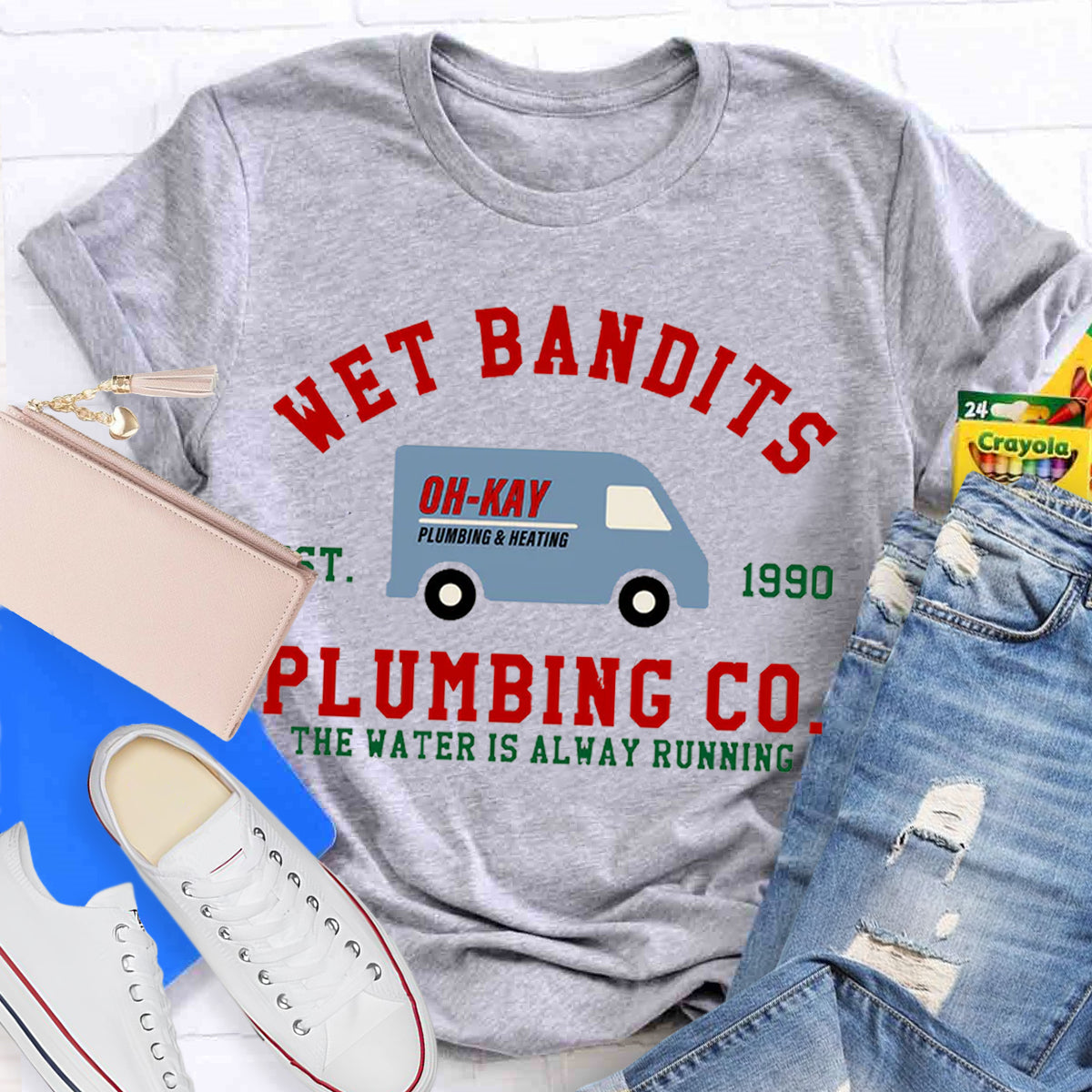 Wet Bandits Plumbing Co Teacher T-Shirt