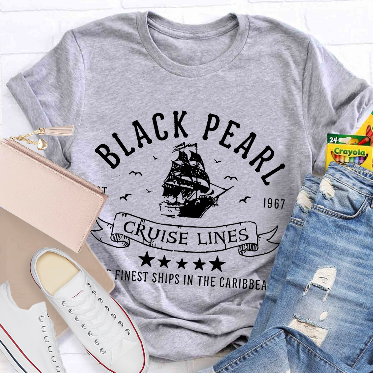 Black Pearl Cruise Lines Teacher T-Shirt