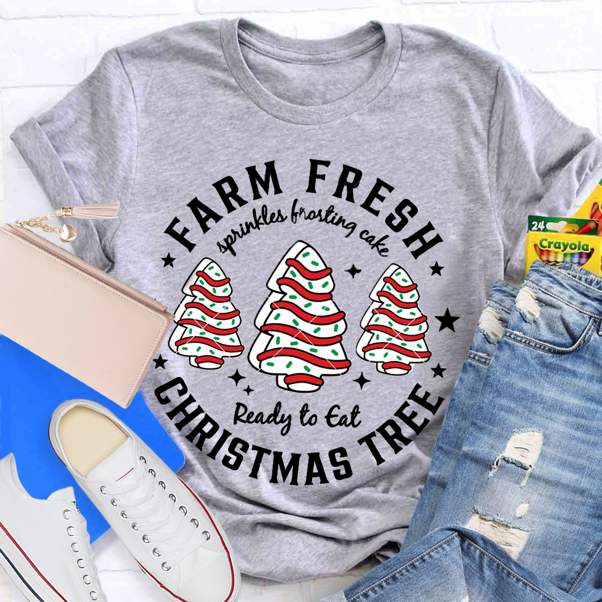 Farm Fresh Christmas Tree Teacher T-Shirt