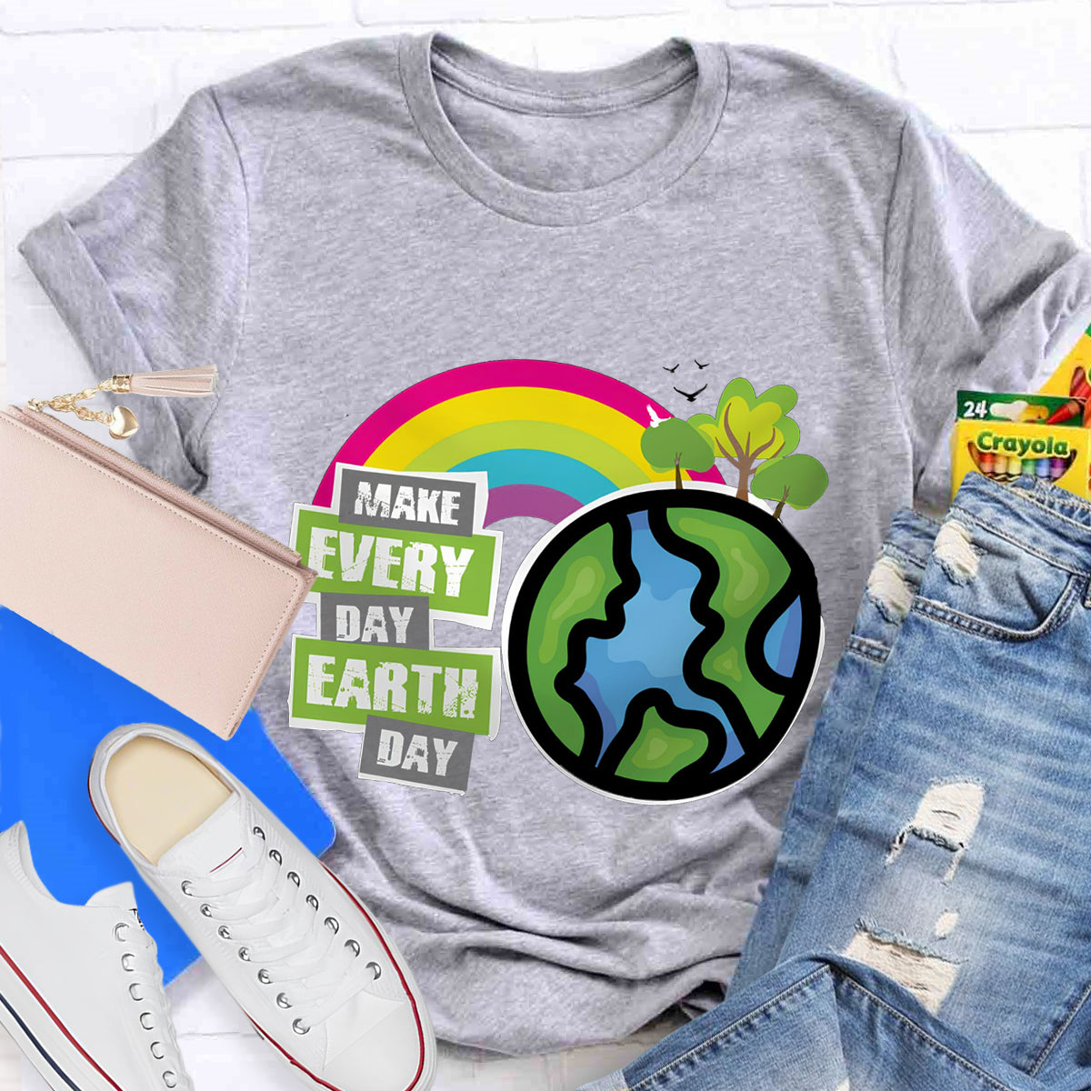 Make Everyday Earth Day Teacher T-Shirt