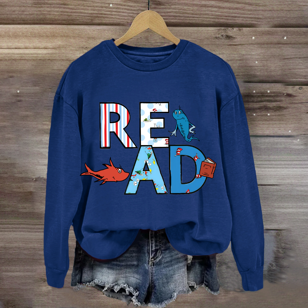 Read Book Character Day Sweatshirt