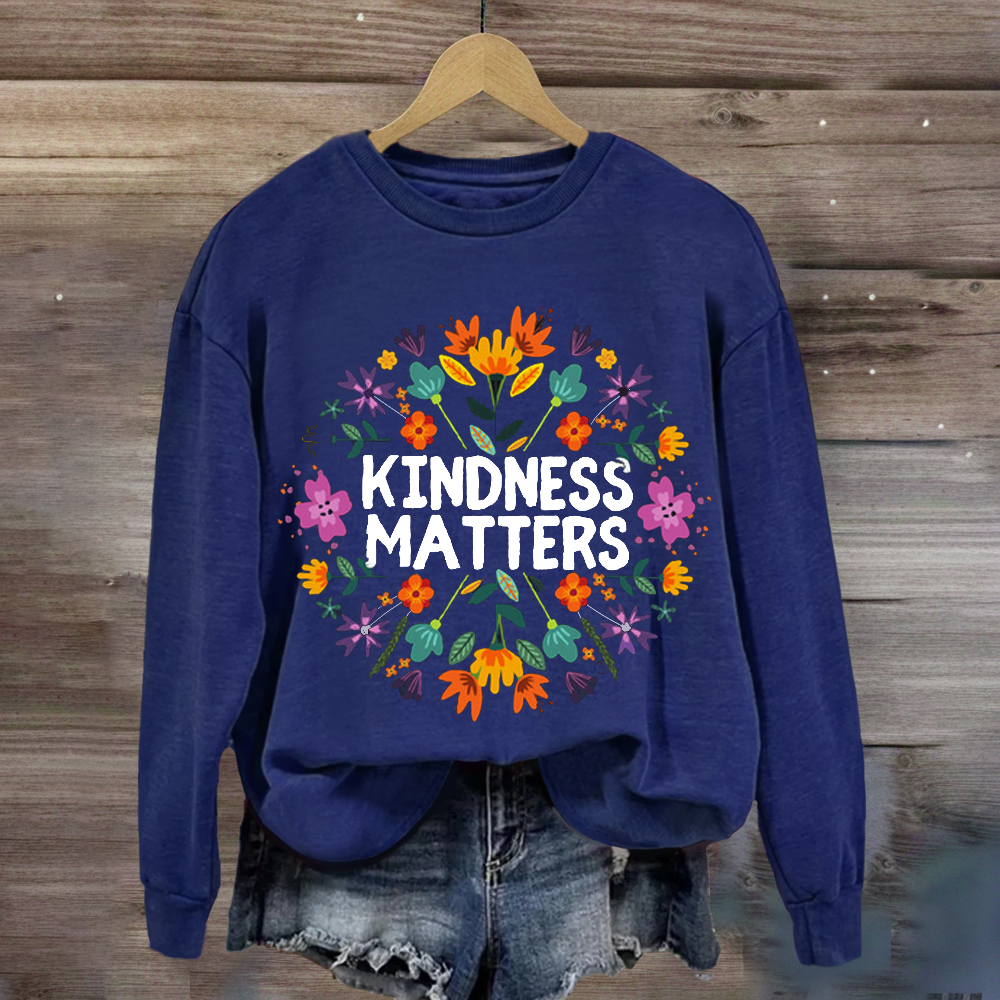 Be Kind Boho Floral Kindness Matters Sweatshirt