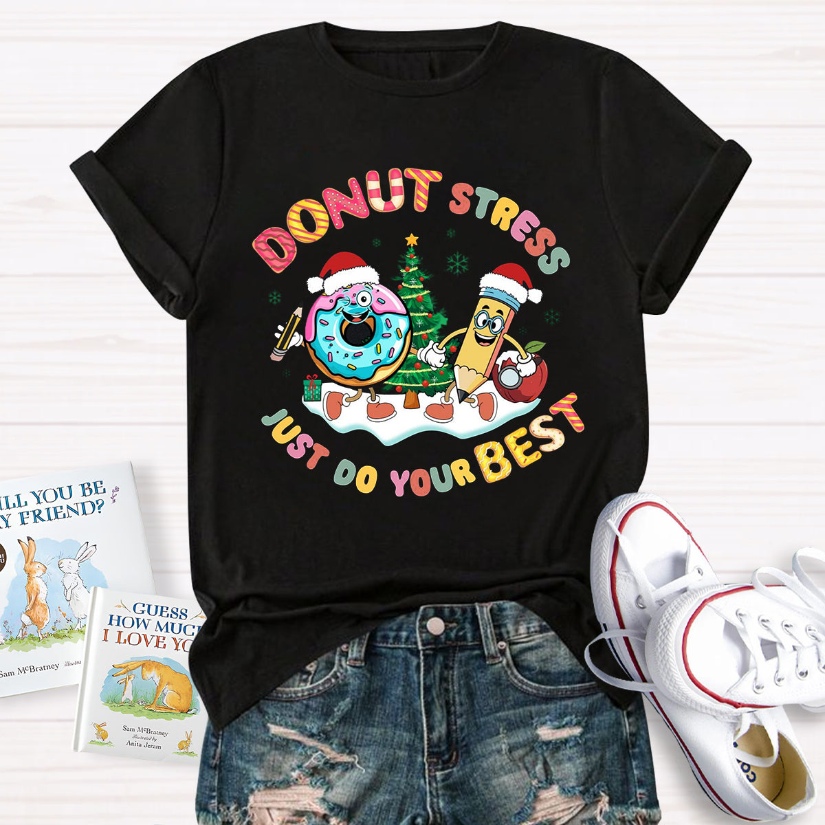 Christmas Donut Stress Just Do Your Best T-Shirt