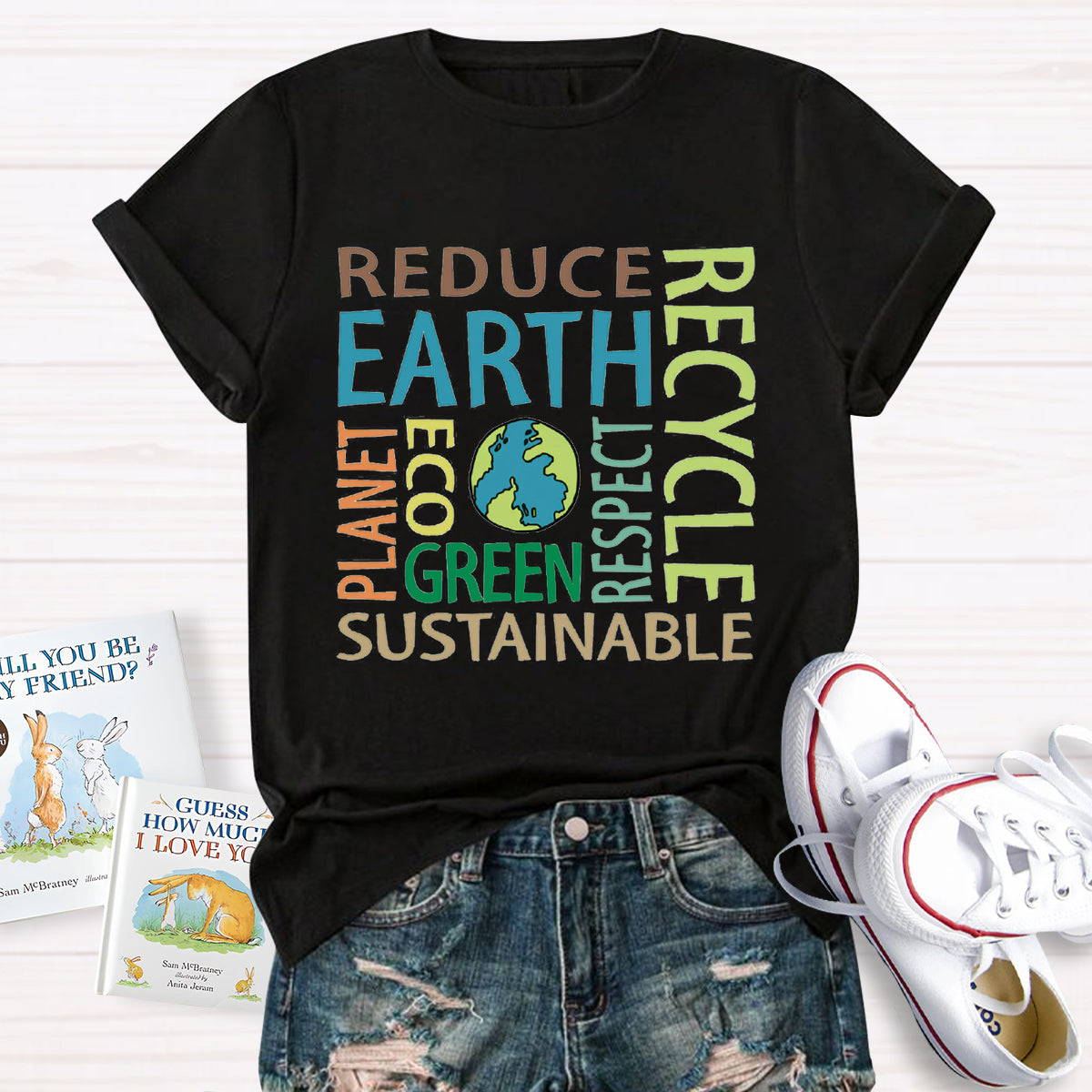 Reduce Recycle Respect Planet Earth Day T-Shirt