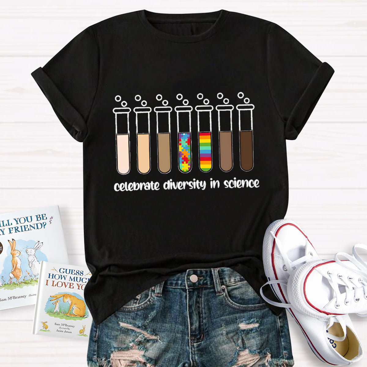 Celebrate Diversity In Science Teacher T-Shirt