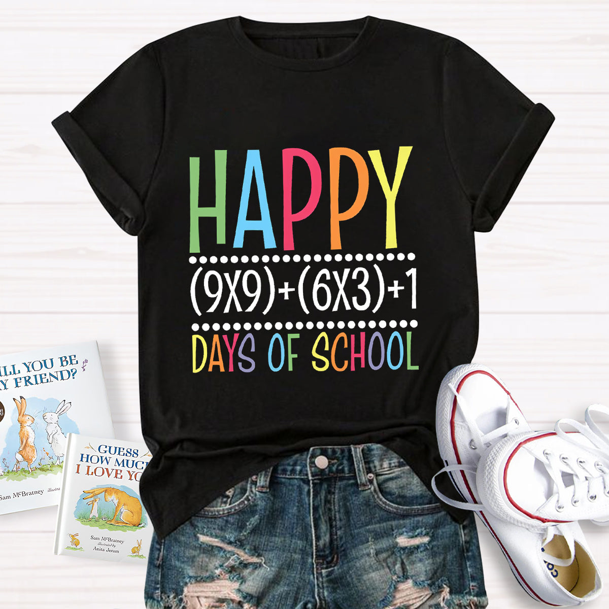 Happy 100 Days Of School Math Teacher T-Shirt