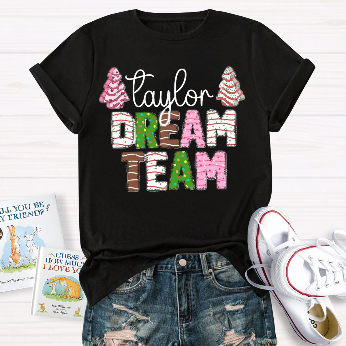 Personalized Name Christmas Dream Team T-Shirt