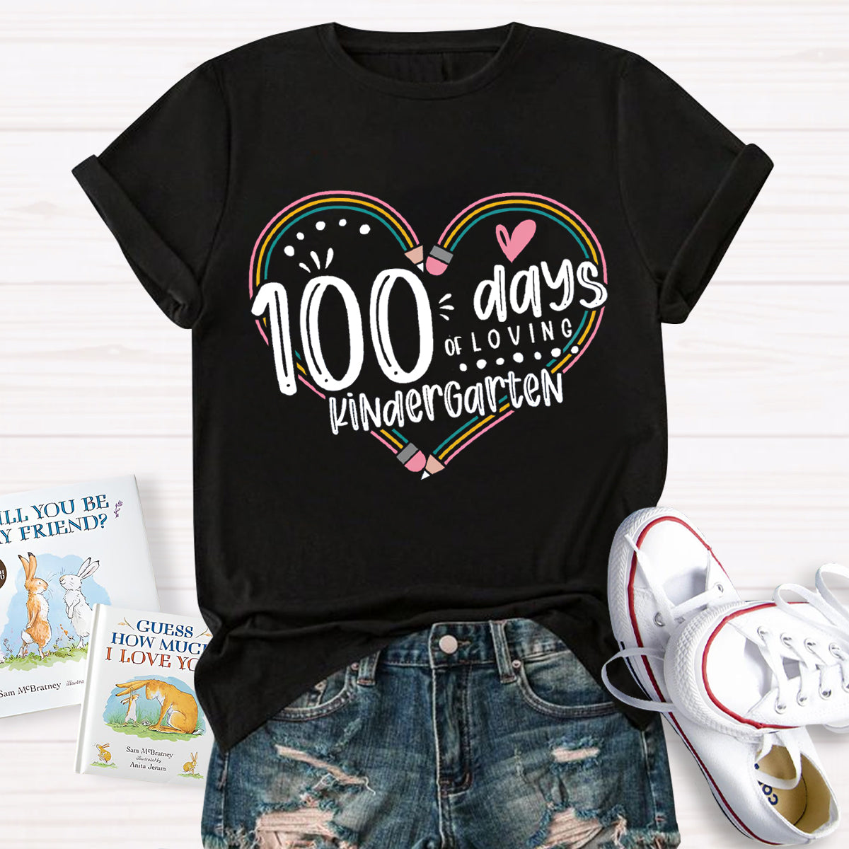 Personalized Grade 100 Days Of Loving Teacher T-Shirt