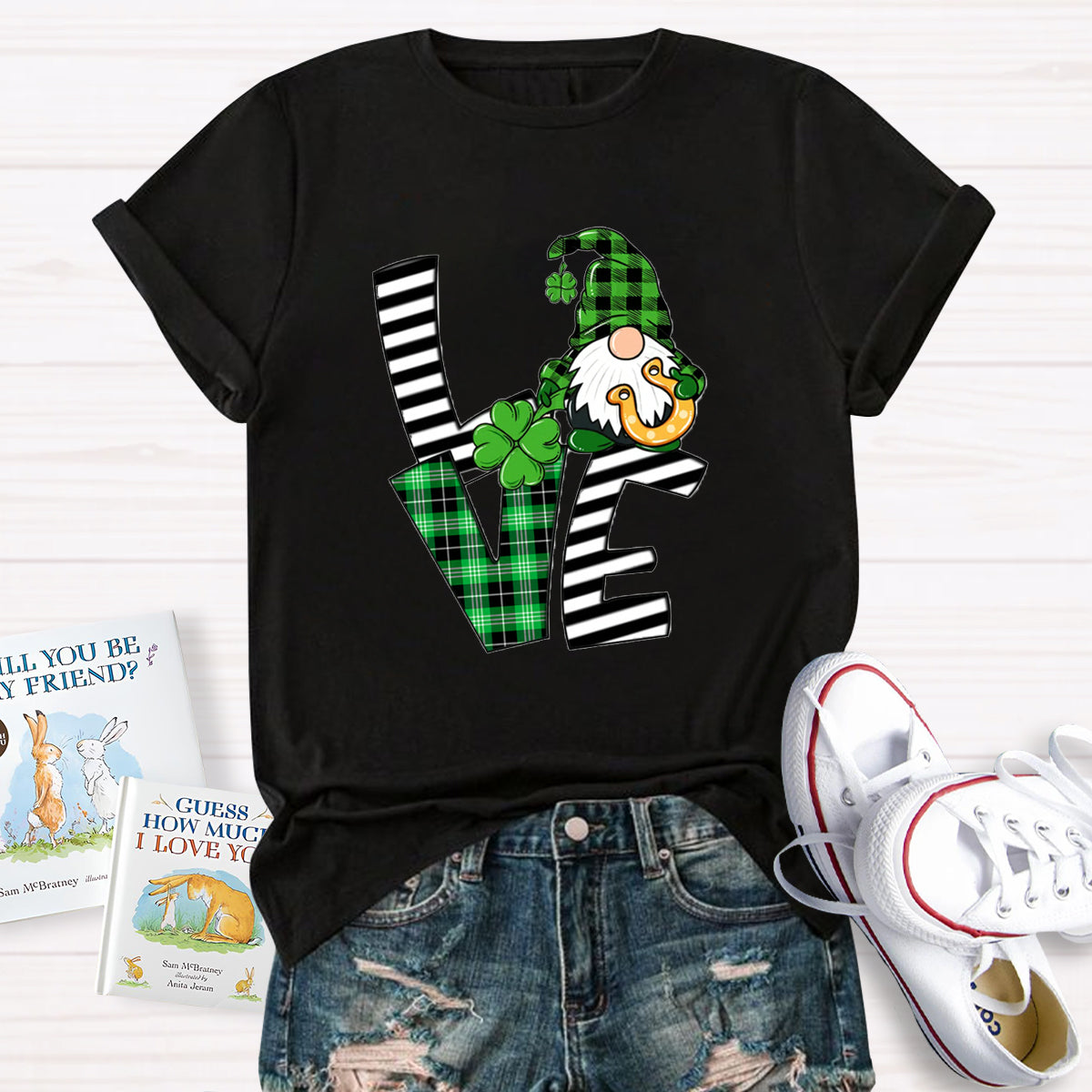 St Patrick's Day Love Gnome T-Shirt