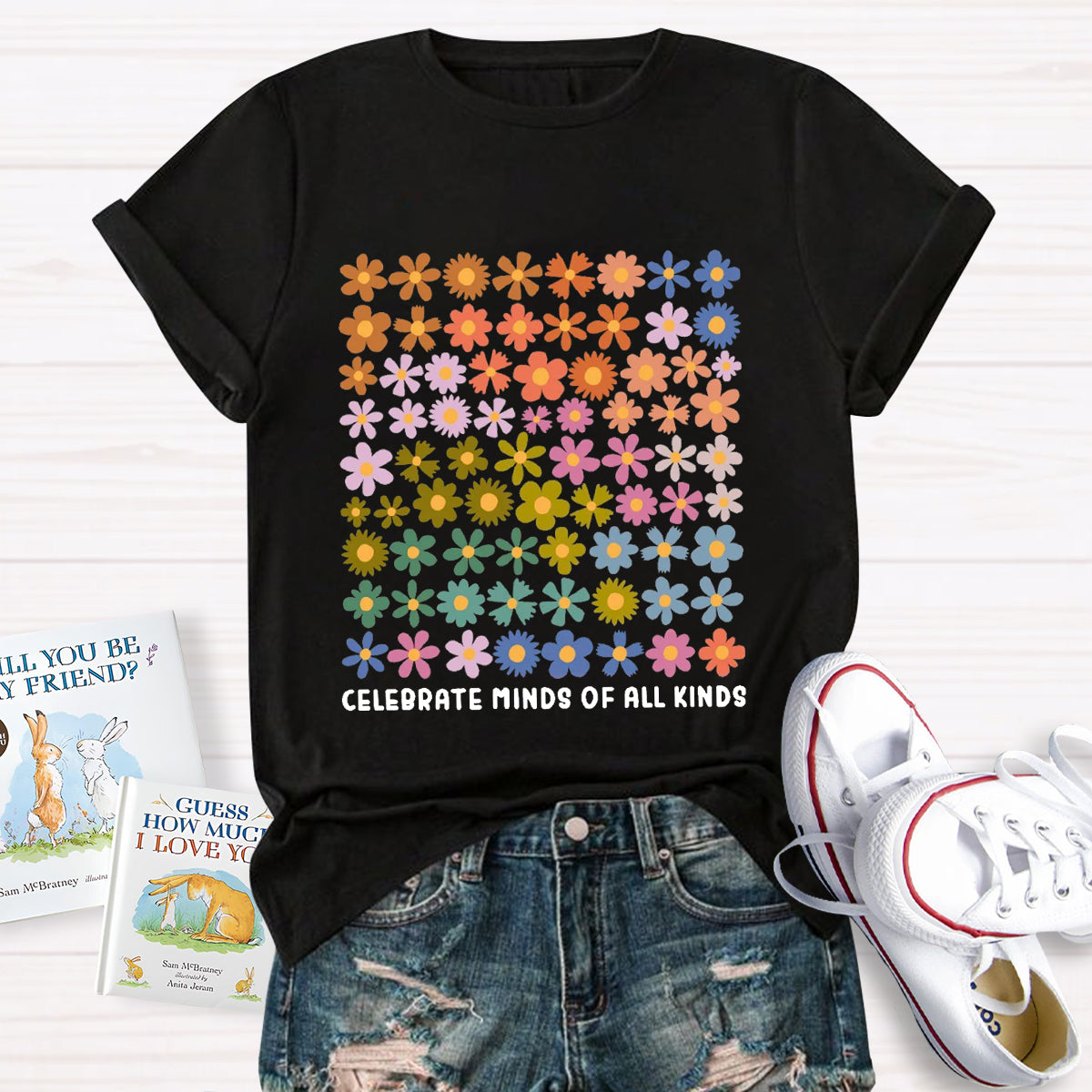 Celebrate Minds of All Kinds Floral T-Shirt