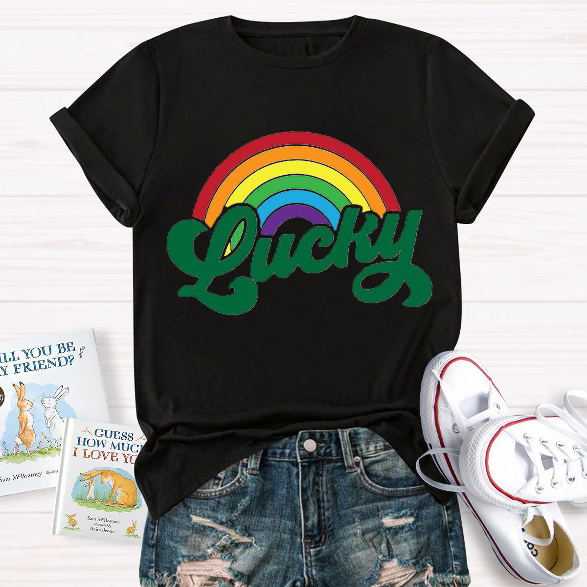 Lucky Rainbow Teacher T-Shirt