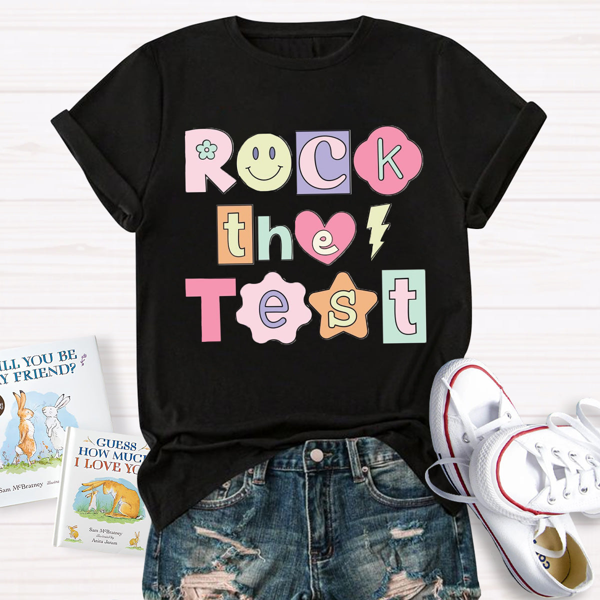 Rock the Test Testing Day Teacher T-Shirt