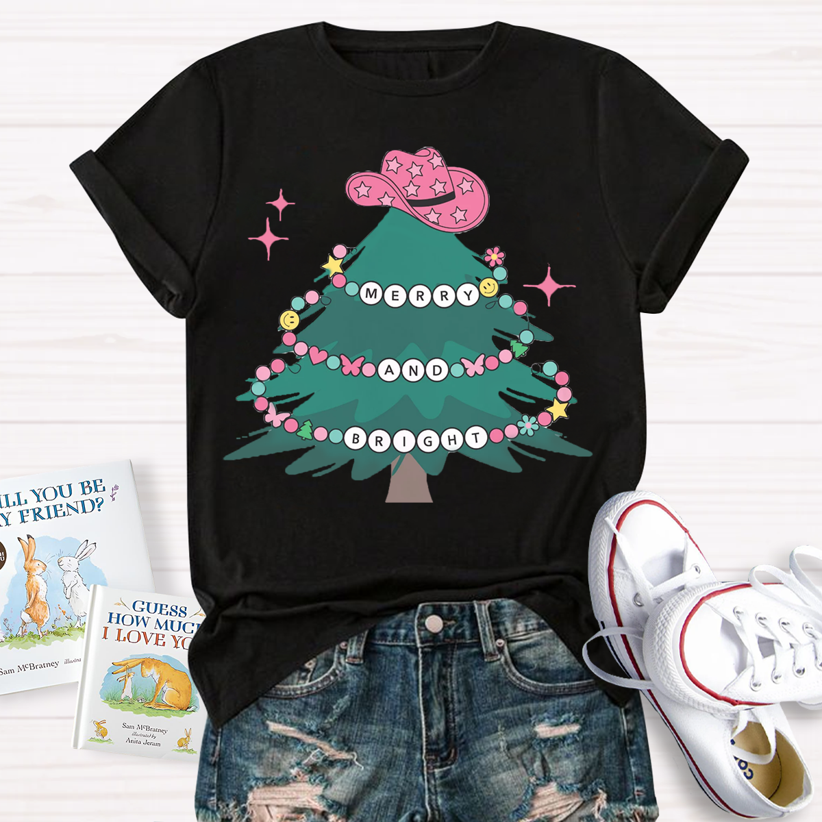 Merry And Bright Teacher T-Shirt