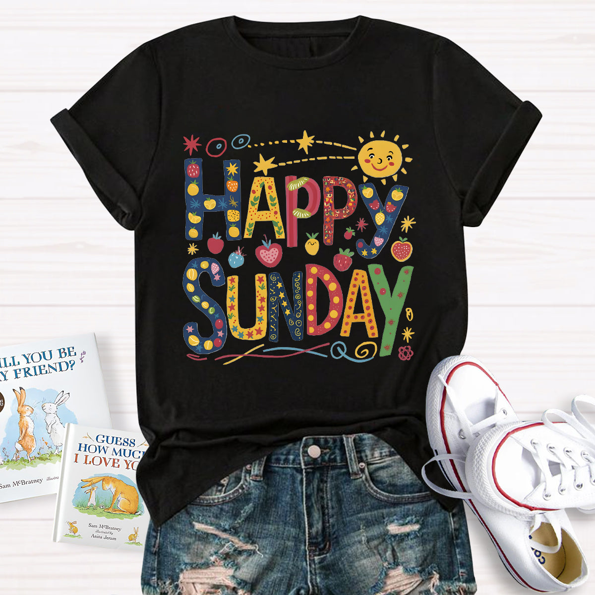 Happy Sunday Floral T-Shirt