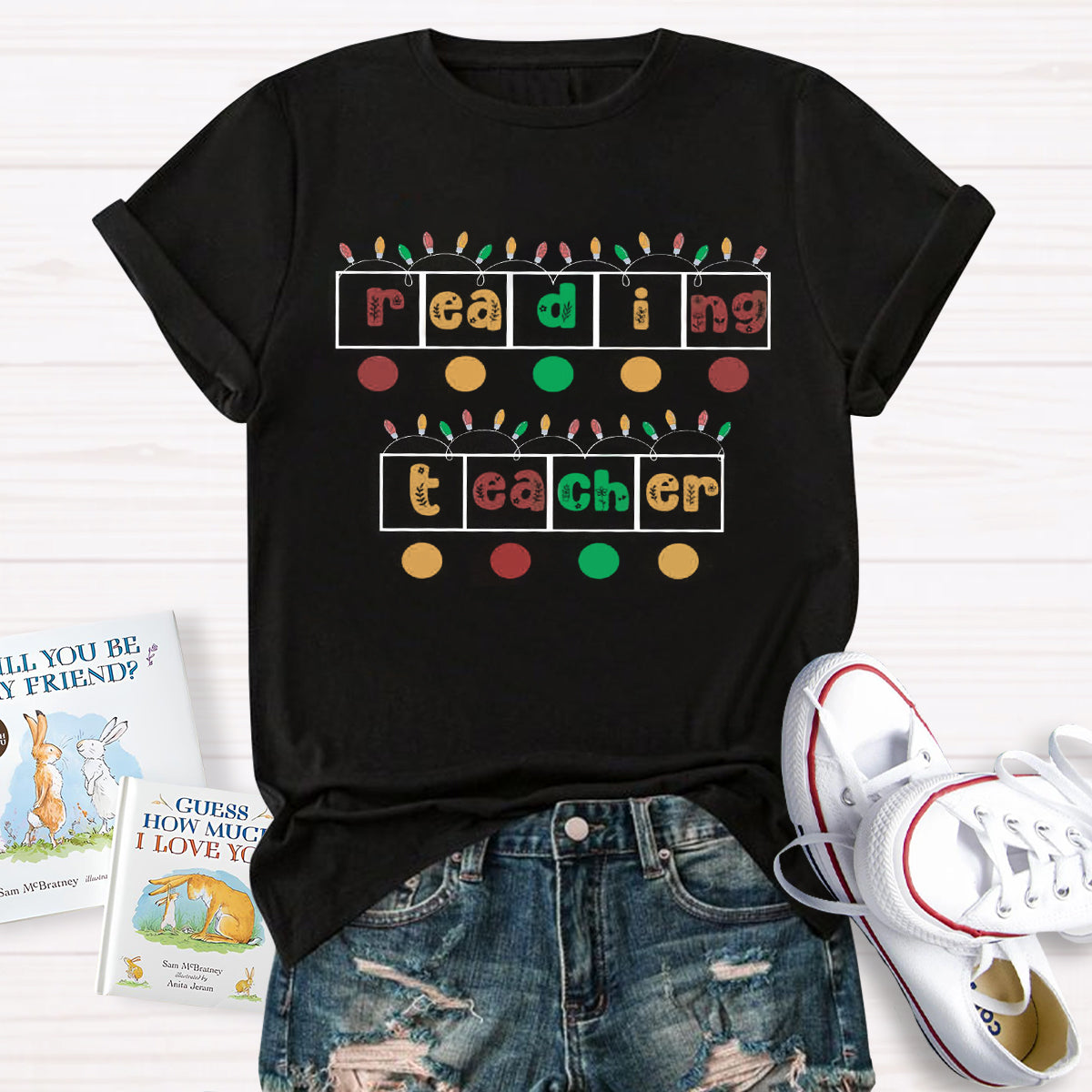 Christmas Reading Teacher T-Shirt