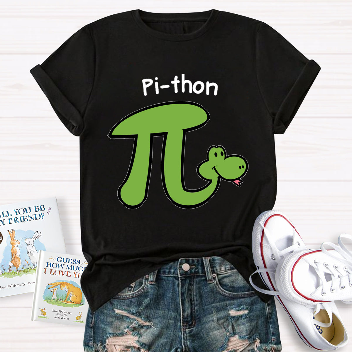 Pi-thon - Animal Pun Math Teacher T-Shirt