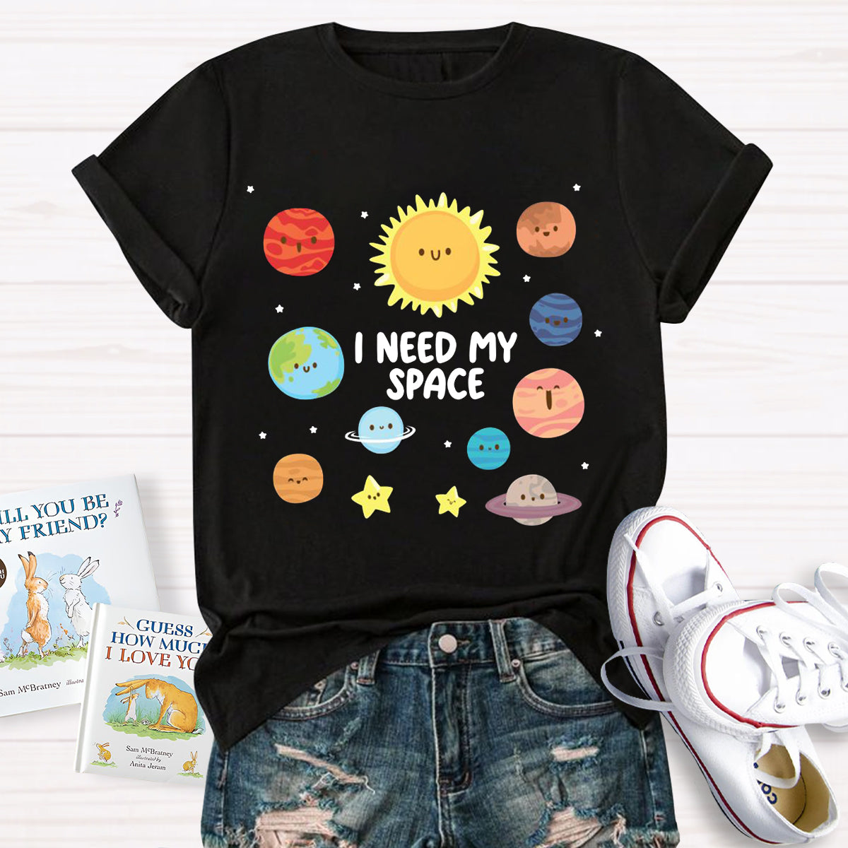 I Need My Space Planets T-Shirt