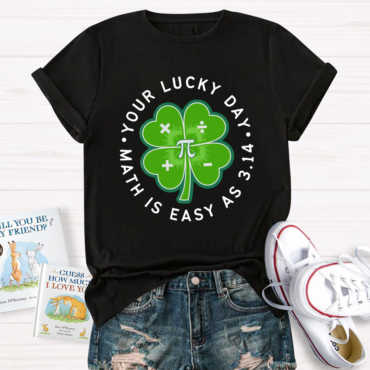 Math Is Easy As 3.14 Your Lucky Day St Patrick's Math Teacher T-Shirt