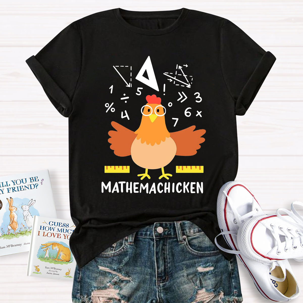 Math Chicken Gag Classic Teacher T-Shirt