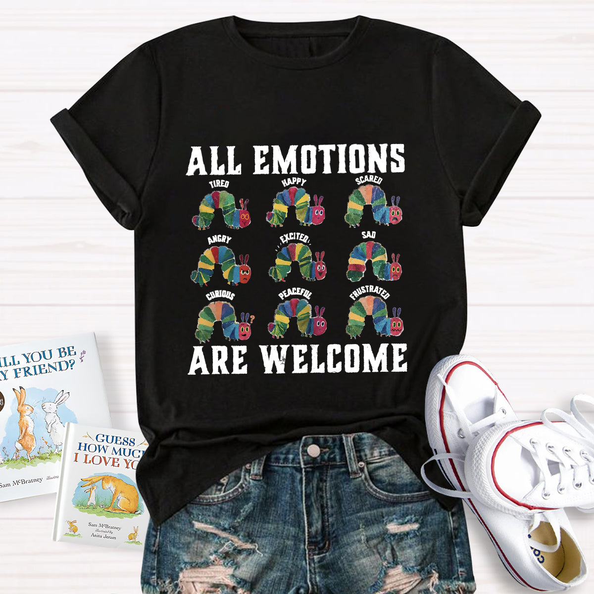 All Emotion Are Welcome Caterpillar T-Shirt