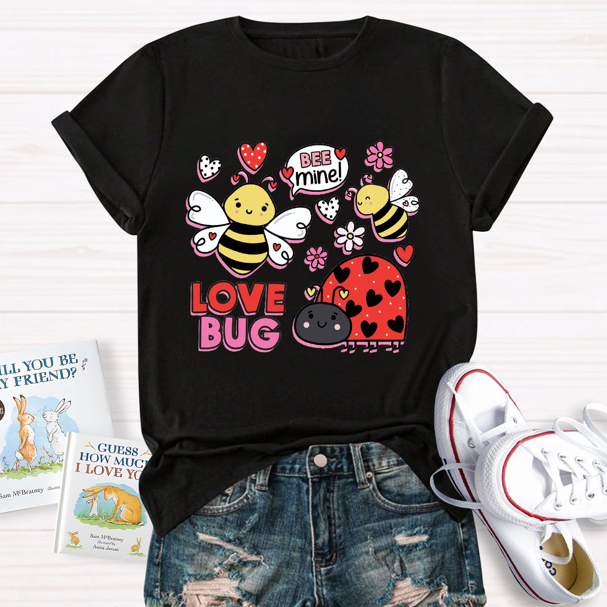 Bee Mine Love Bug Teacher T-Shirt