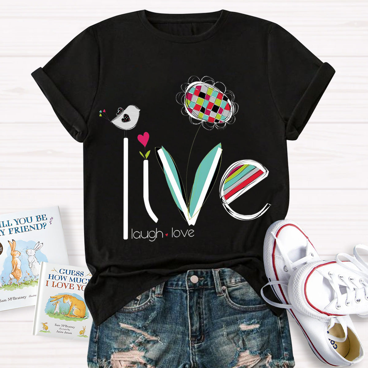 Live Laugh And Love Teacher T-Shirt