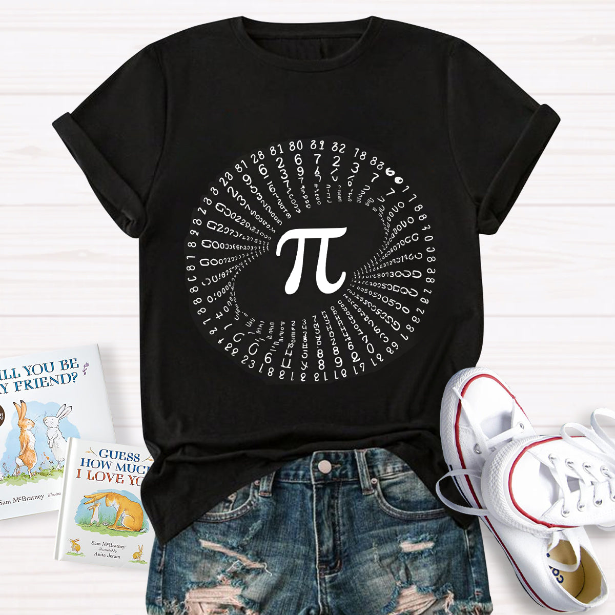 Spiral Pi Math Teacher T-Shirt