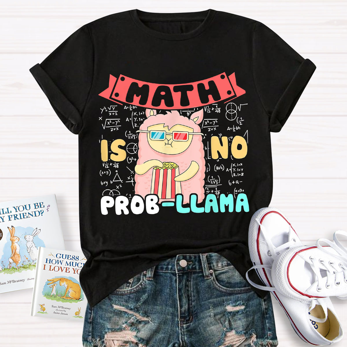 Math is no prob-llama Math Teacher T-Shirt