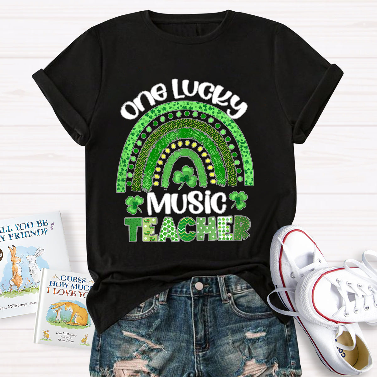 Personalized Subject One Lucky Music Teacher T-Shirt