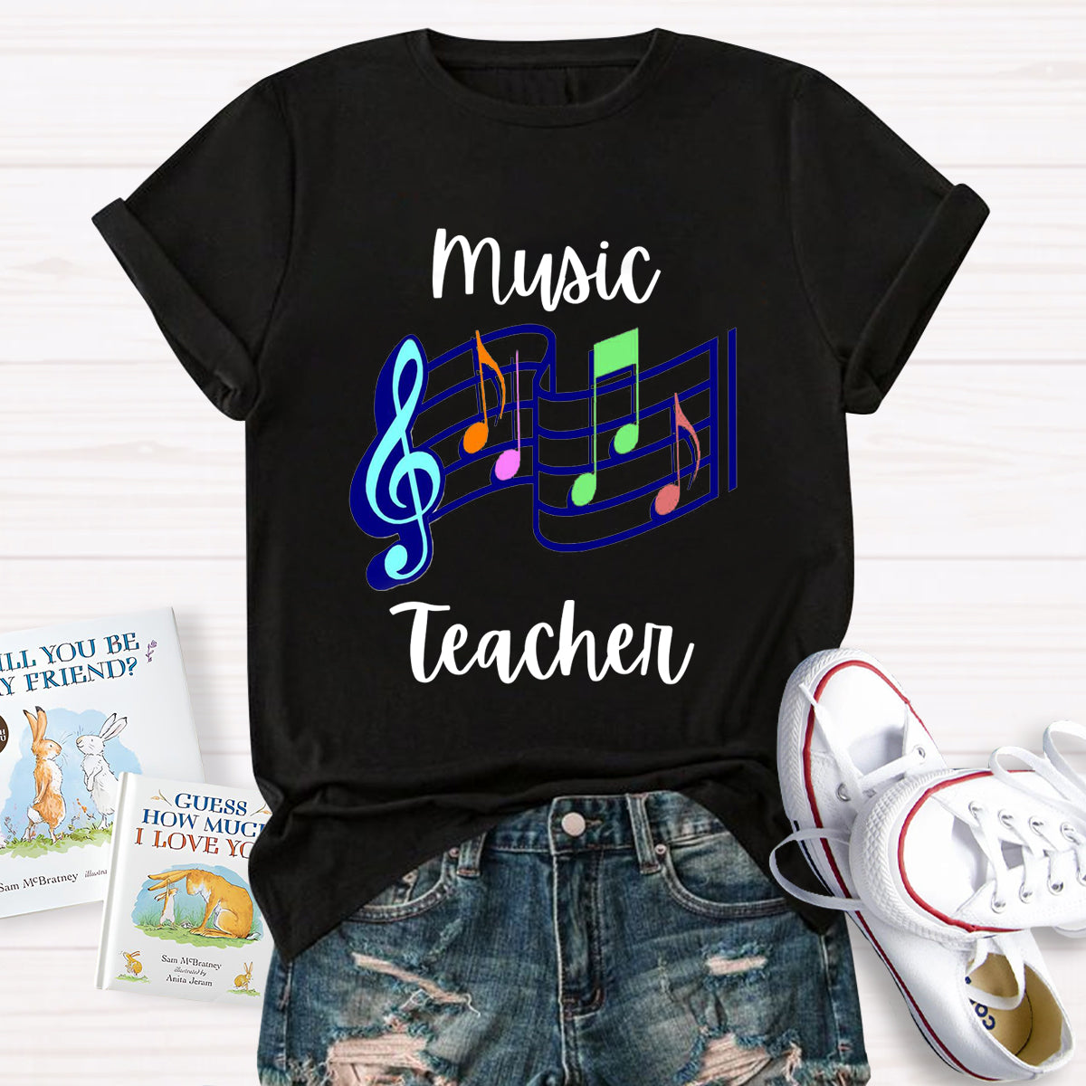 Music Notes Music Teacher T-Shirt