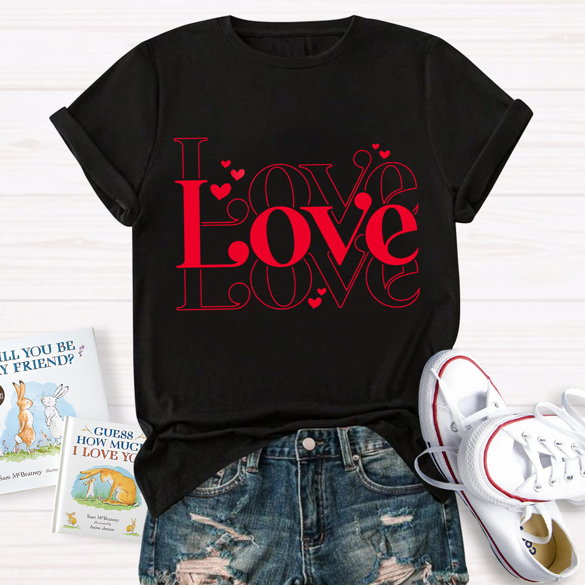 Cute Valentine Heart Teacher T-Shirt