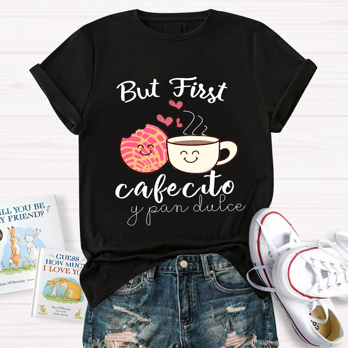 But First Cafecito Y Pan Dulce Spanish T-Shirt