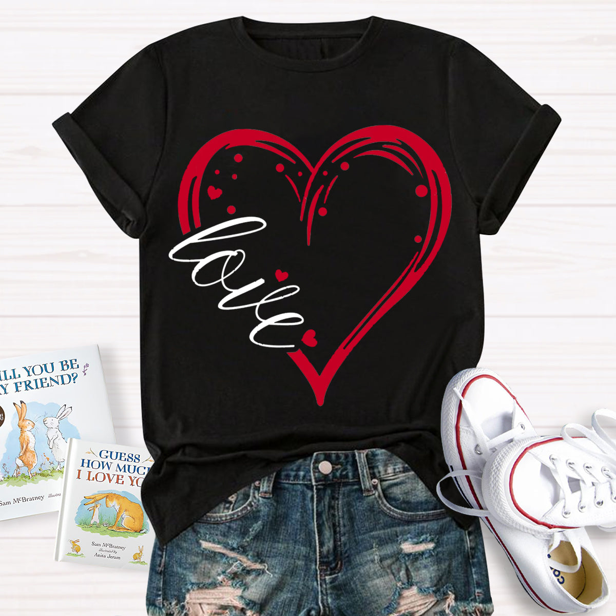 Valentines Day Heart Teacher T-Shirt