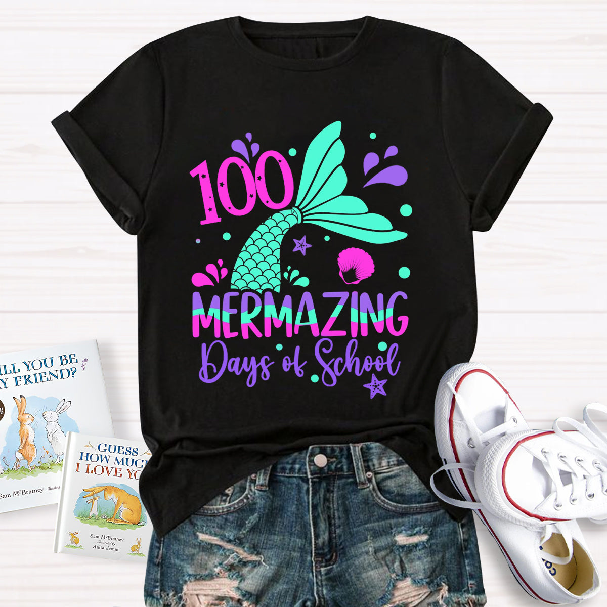 100 Mermazing Days Of School T-Shirt