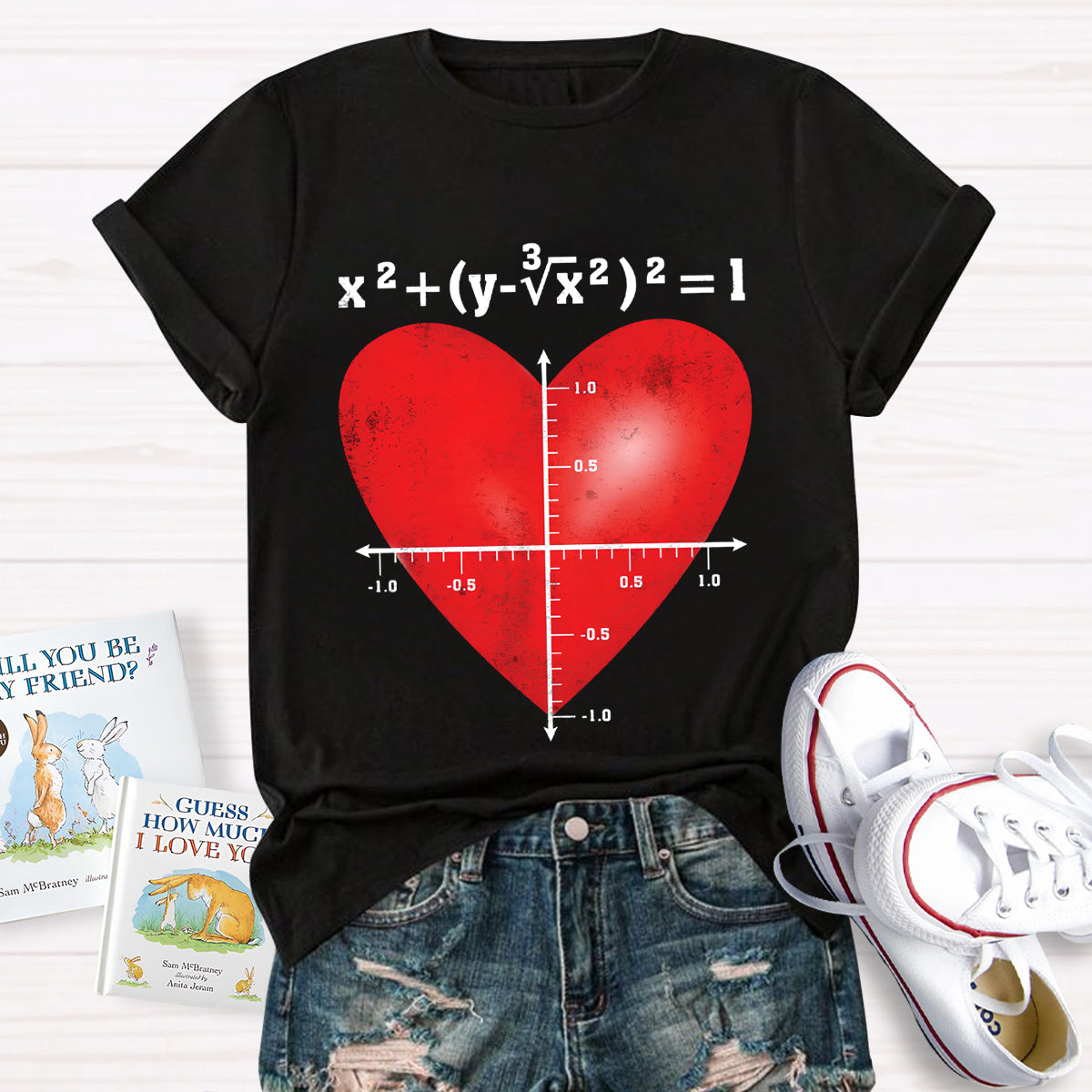 Heart Equation Math Teacher T-Shirt